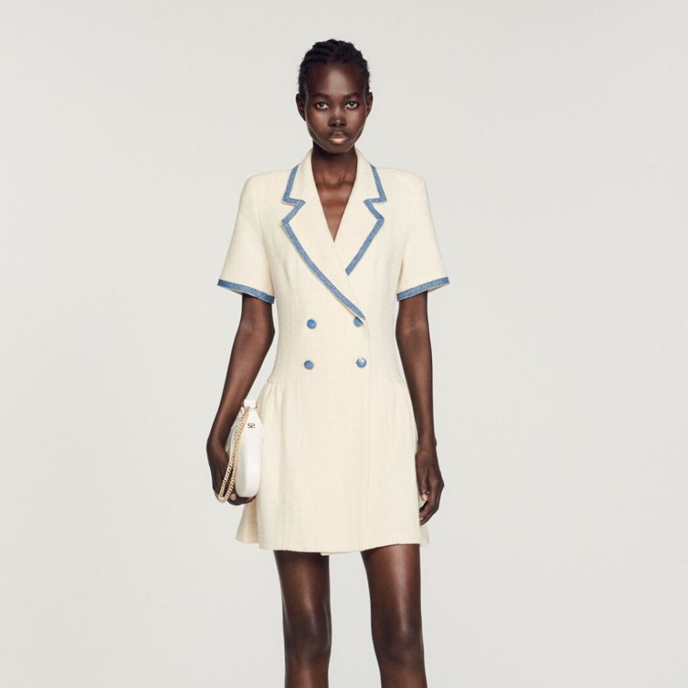 Sandro Seville Short Tweed Dress - Size 34